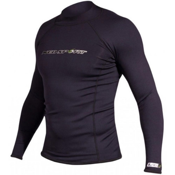 Neosport Men's Black Swim Long Sleeve Top Size Medium X-Span - Picture 1 of 10